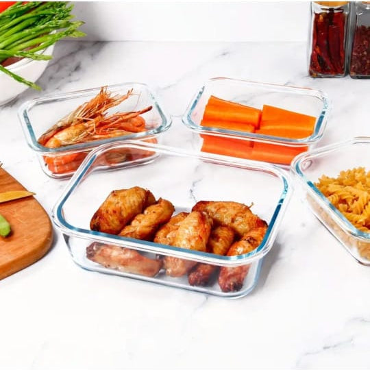 3 Pcs deli glass dish set