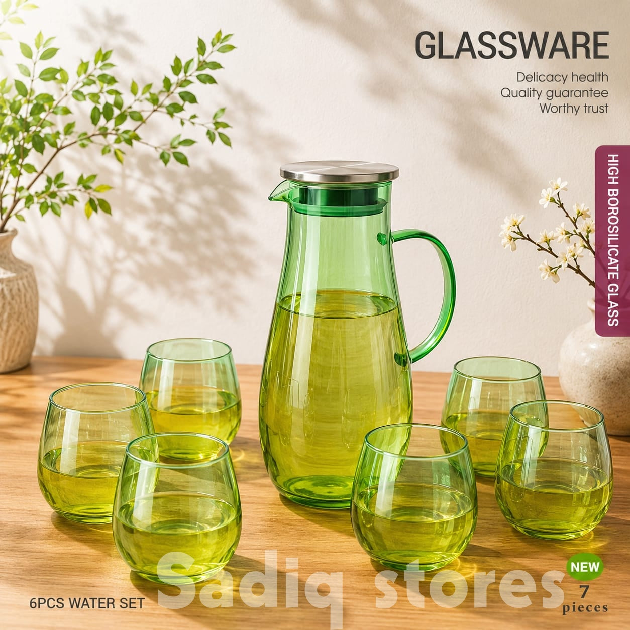 2 Tone Multi Shade water set 7 pcs