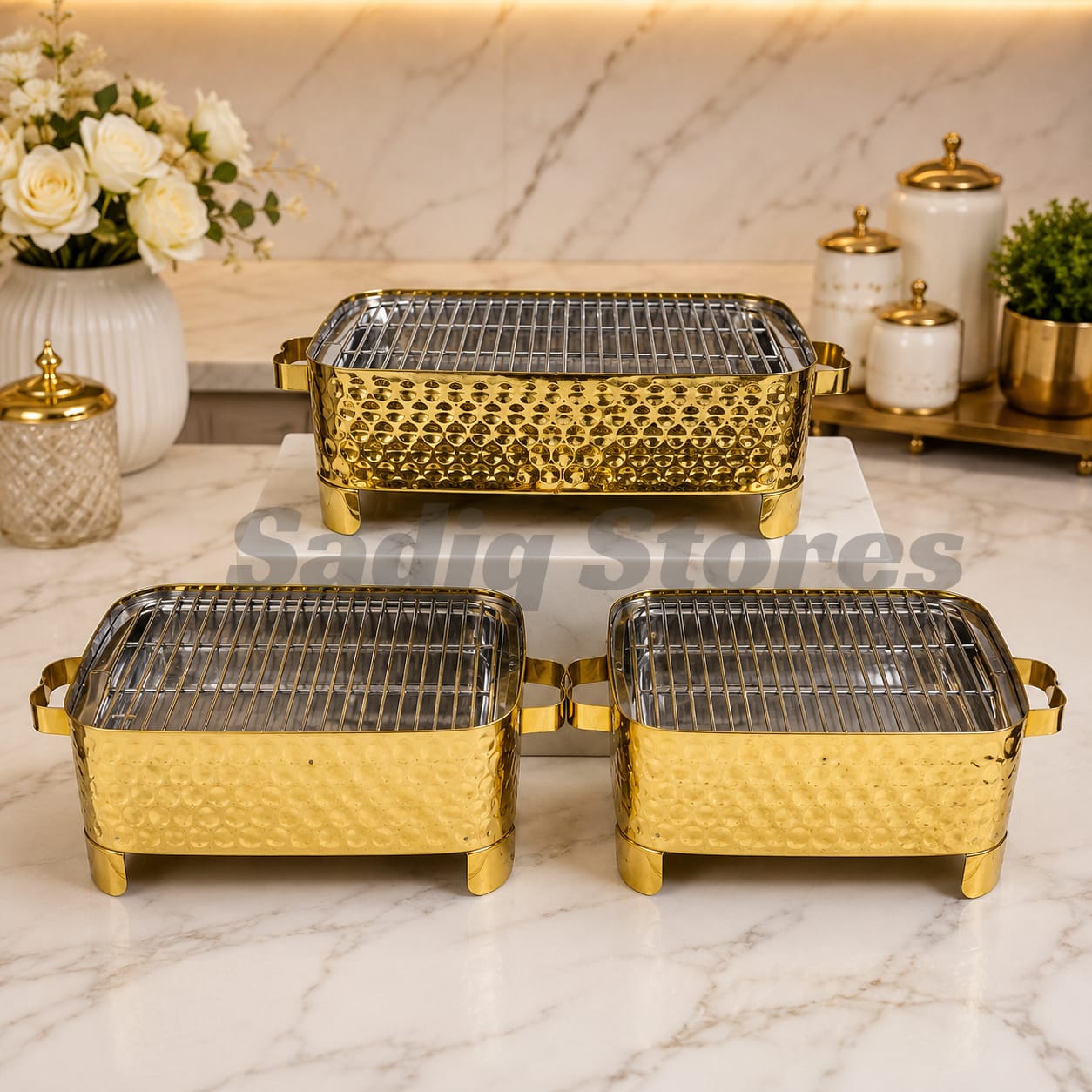 Serving Grill golden for BBQ