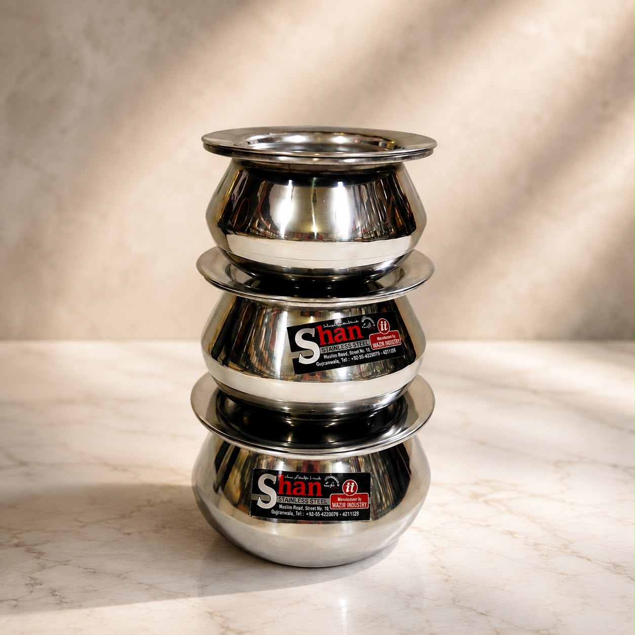 Stainless Steel Handi Set 3 Pieces