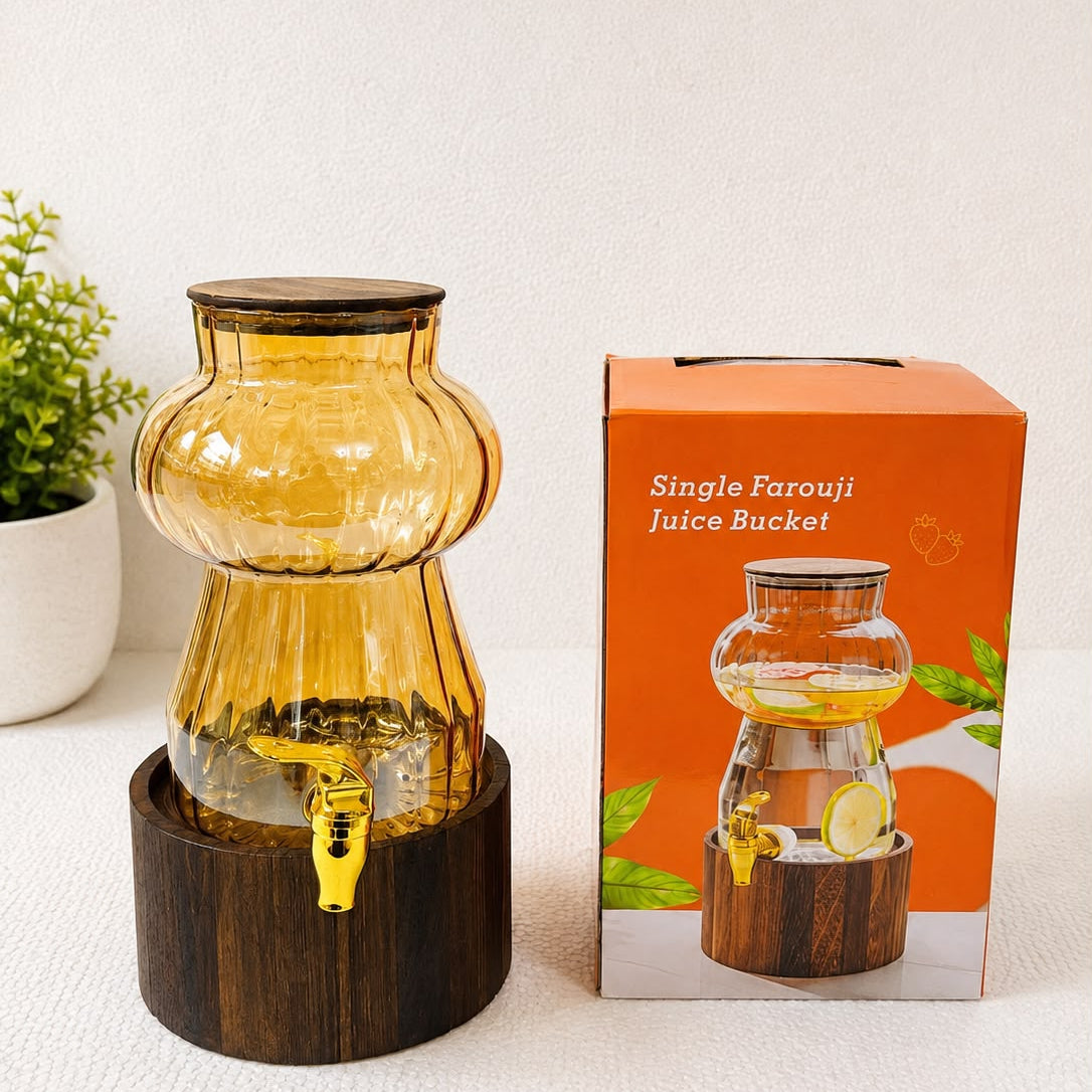 Glass Drink Dispenser with Stand 3.2 Liter