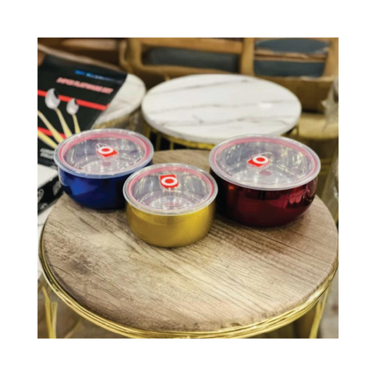 3pc Colorful Steel Drum Bowl Set