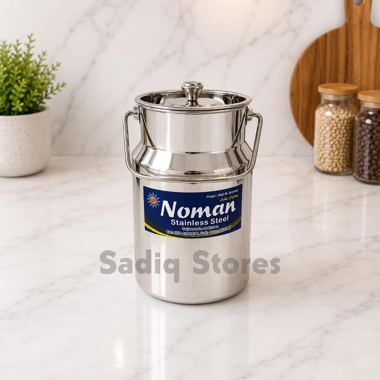 Stainless Steel milk cane with Steel handle