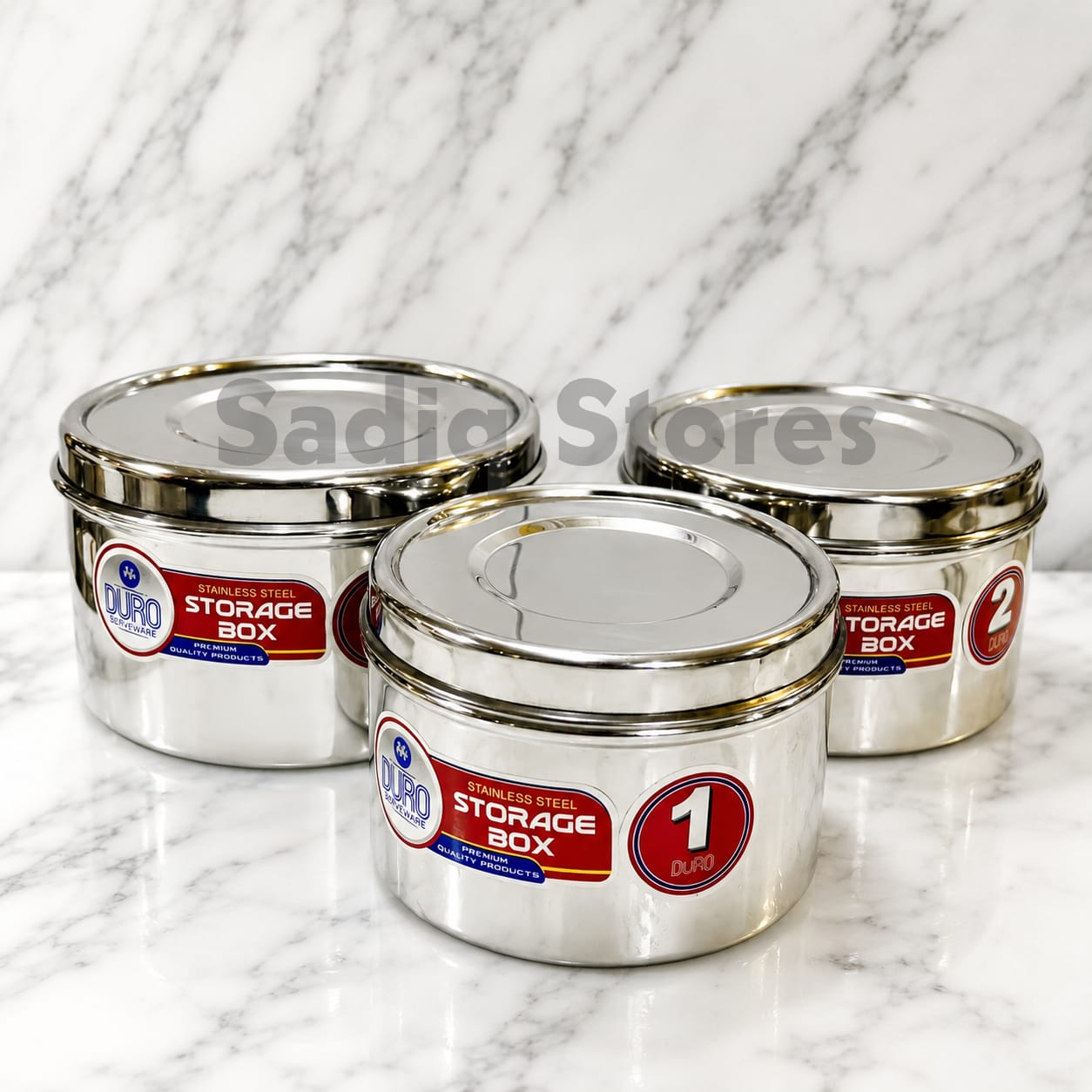 Stainless Steel storage boxes set of 3 pcs