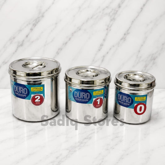 Tea / Sugar / Cofee Storage containers Stainless steel set of 3 pcs
