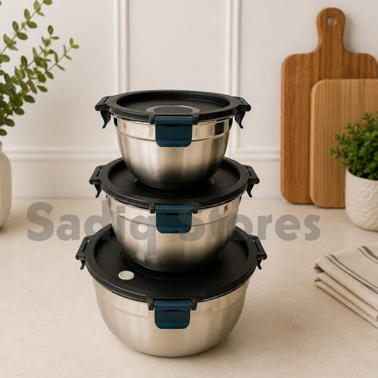 Clip Lock Stainless steel Storage Boxes large sizes