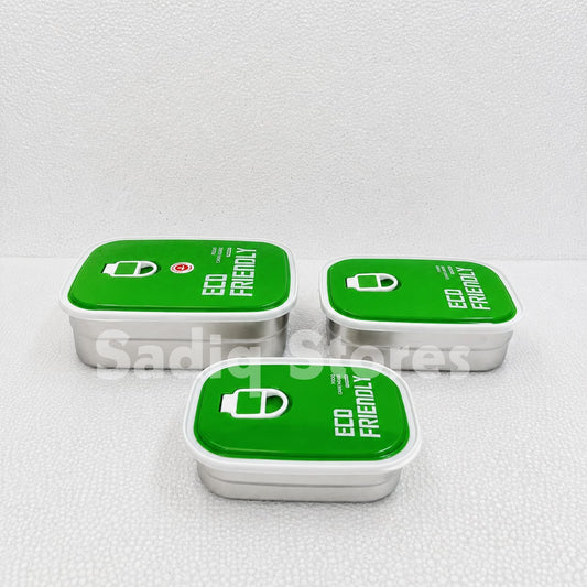 Tedemi 3pc Airtight Stainless Steel Lunch Box