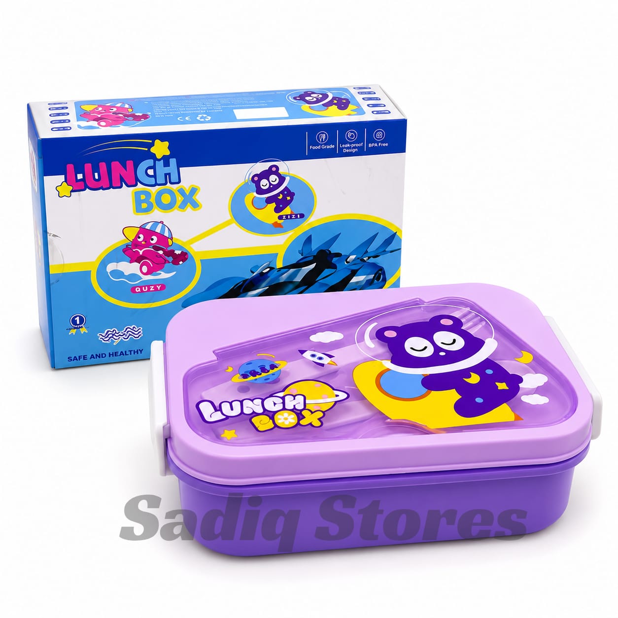 Lunch box Space bear stainless steel compartments