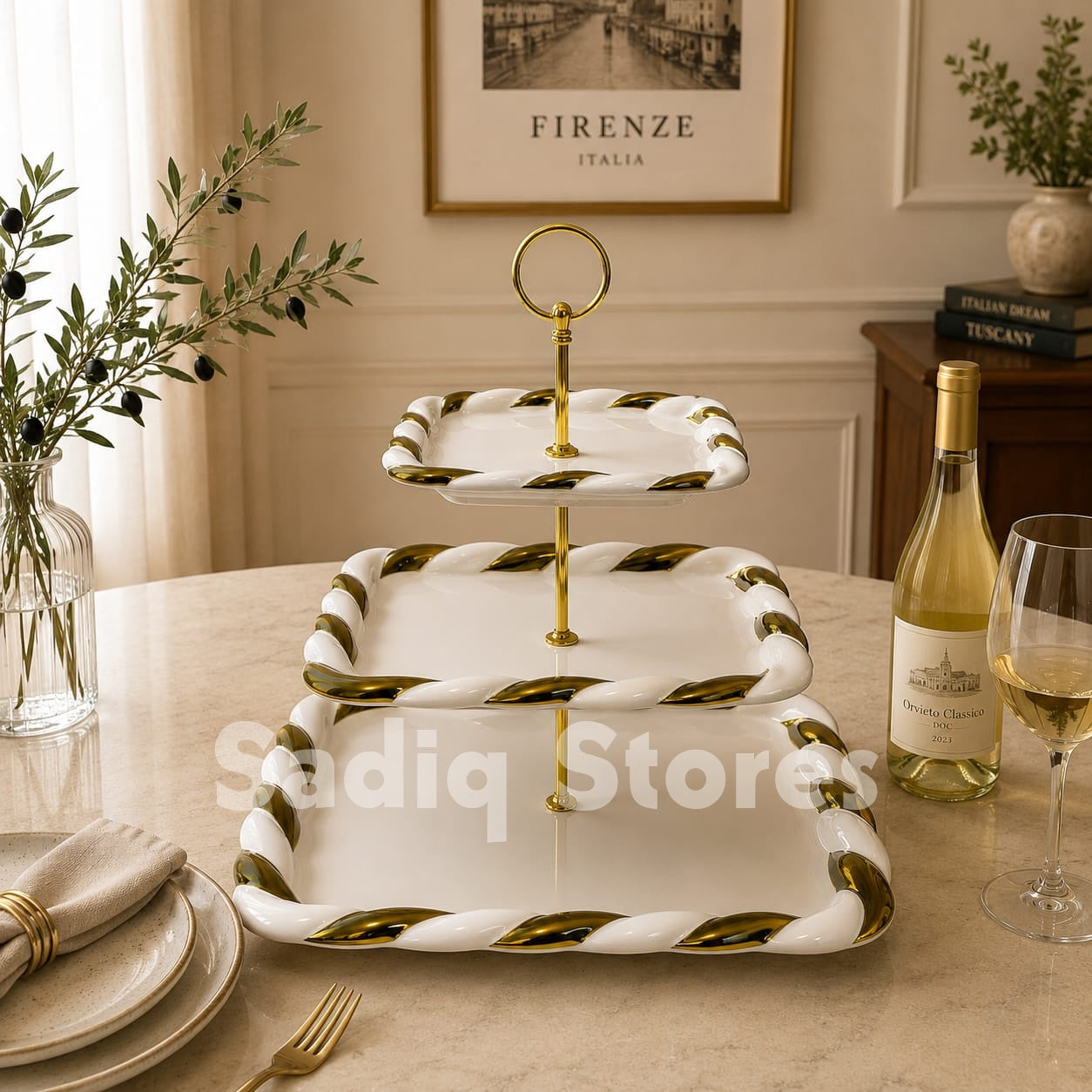 3 tier Ceramic Pastry tray