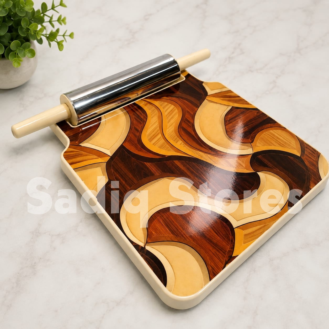 Melamine Chakla Belan with steel rolling pin SQ