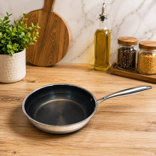 Dual Side LaserCut HoneyComb Frying Pan - Cooking Pans