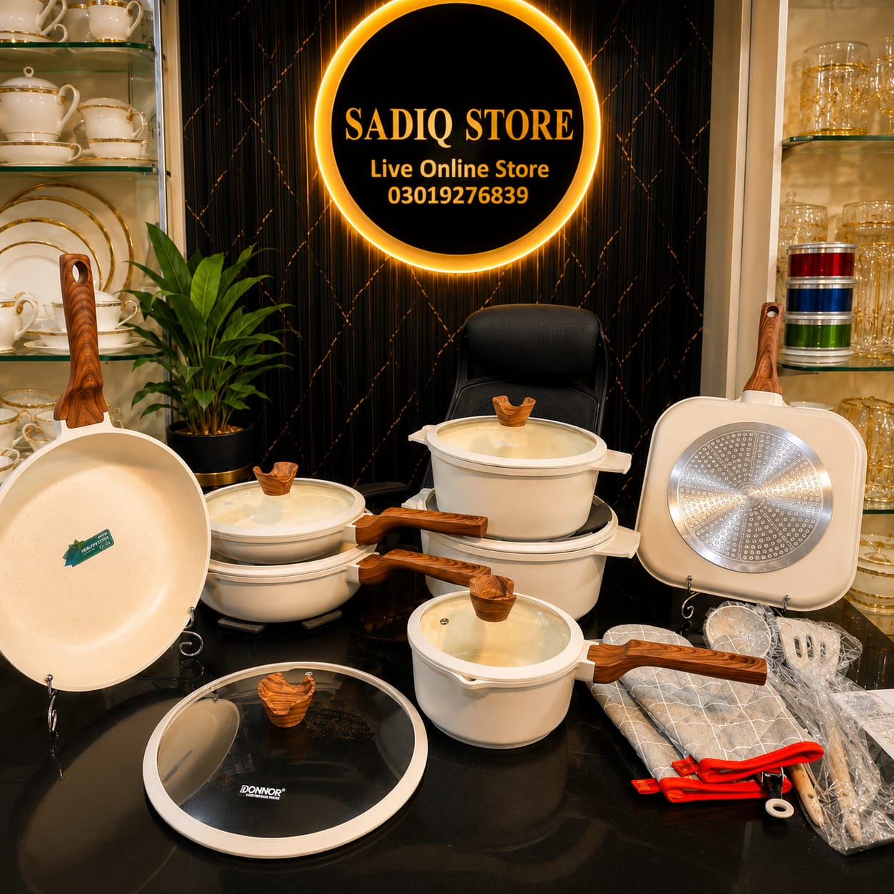 Donnor Luxury Crest Non-stick 21 pc Cookware Set