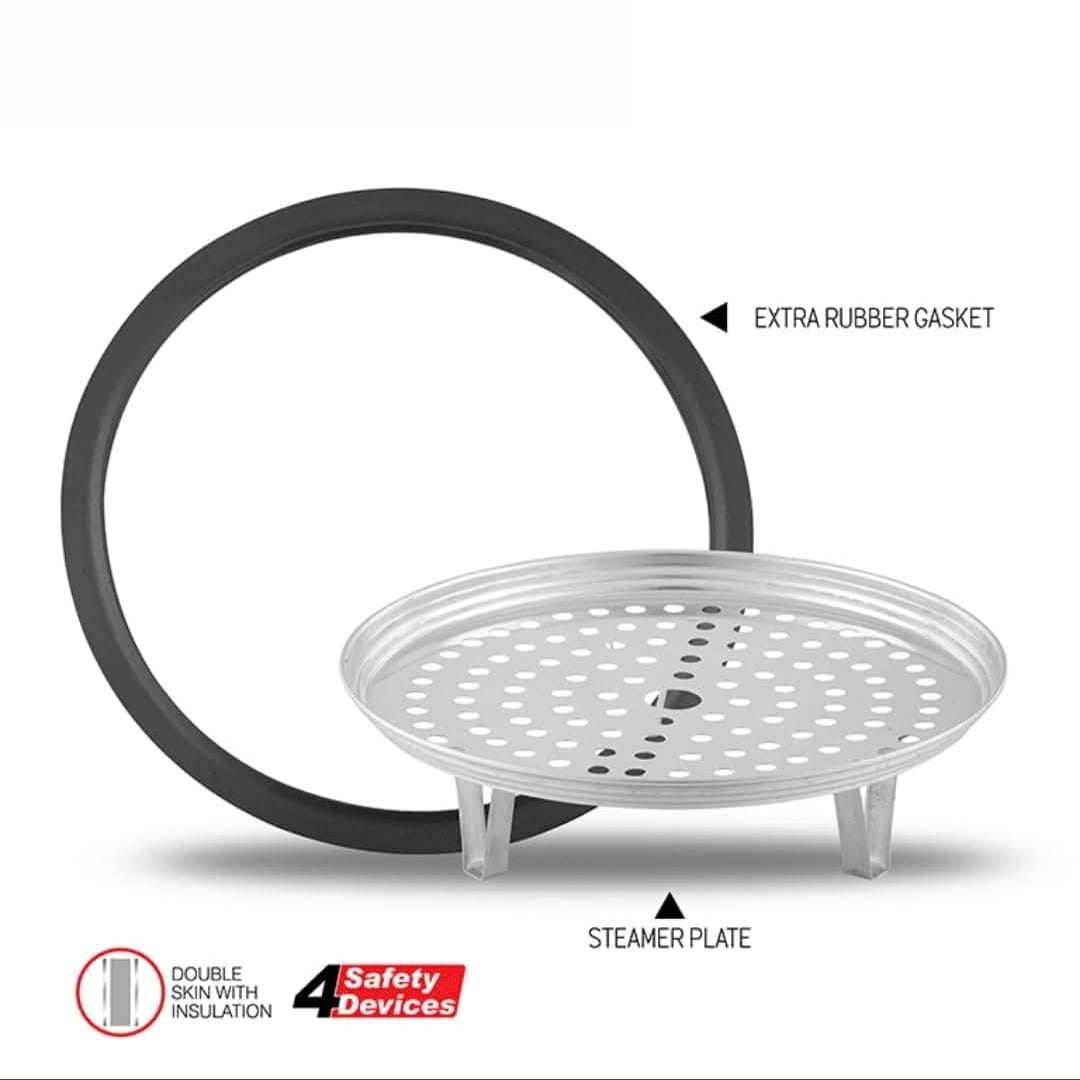 Alpha stainless steel Cooker Double Bottom Heavy weight