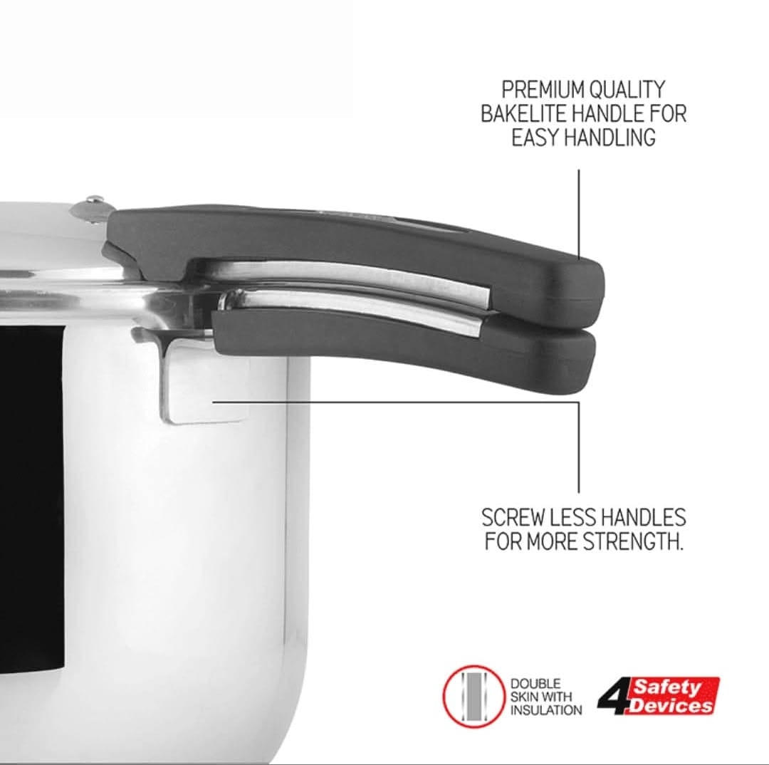 Alpha stainless steel Cooker Double Bottom Heavy weight