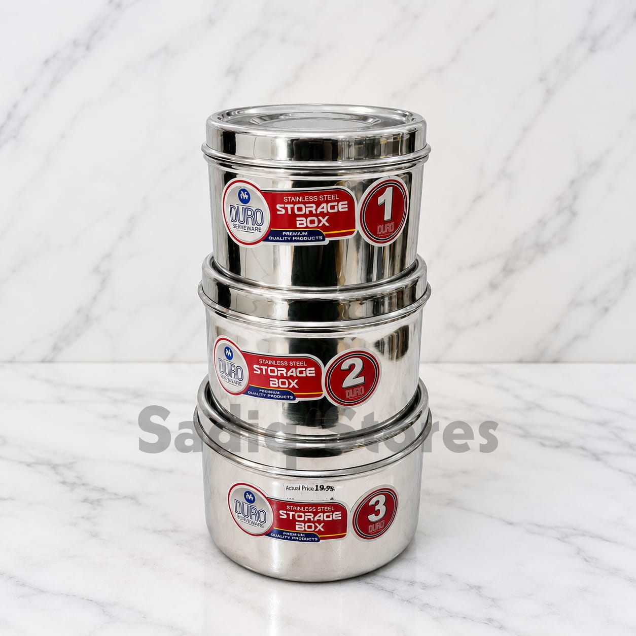 Stainless Steel storage boxes set of 3 pcs