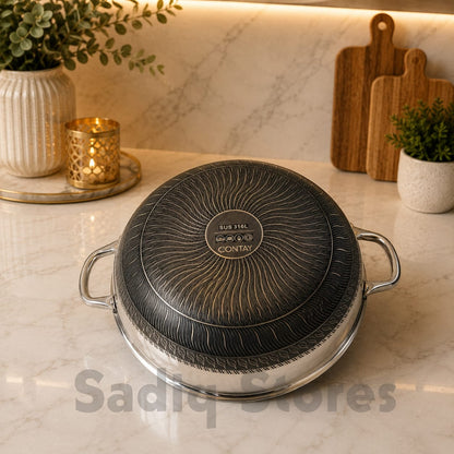 Double Sided Honeycomb Wok Stainless steel