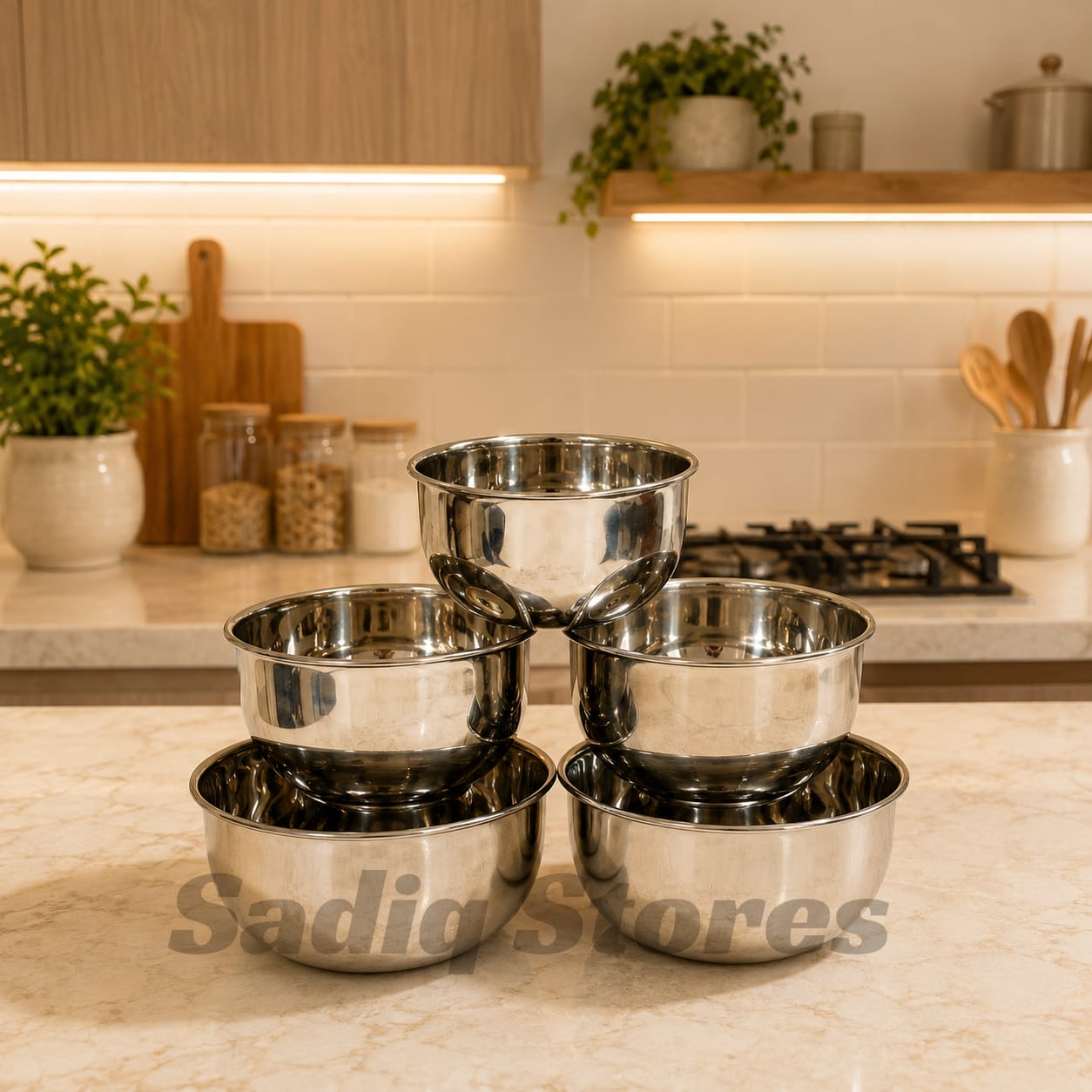 Set of 5 pcs Mixings Bowl stainless