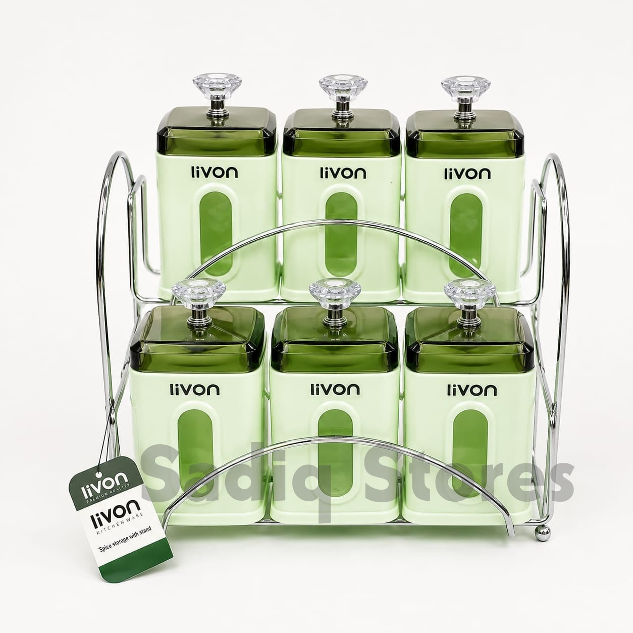 7 Pcs Livon airtight masala box with steel stand