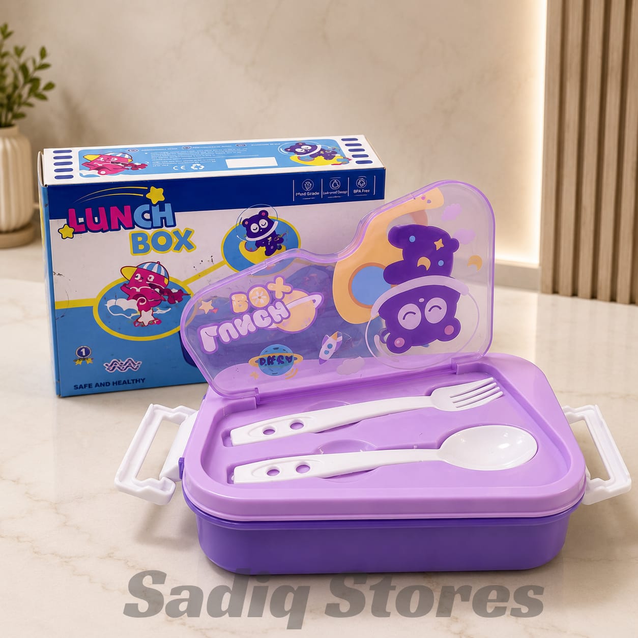 Lunch box Space bear stainless steel compartments