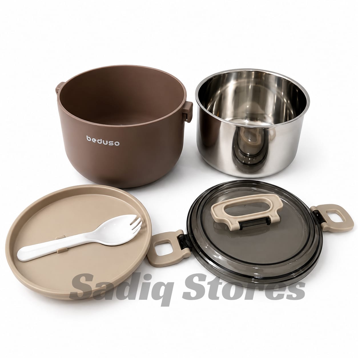 Lunch box with steel bowl