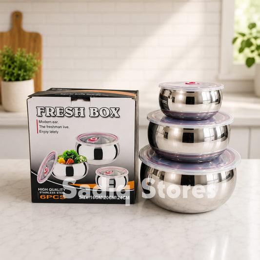 3 Pcs stainless steel airtight bowl set XXl size