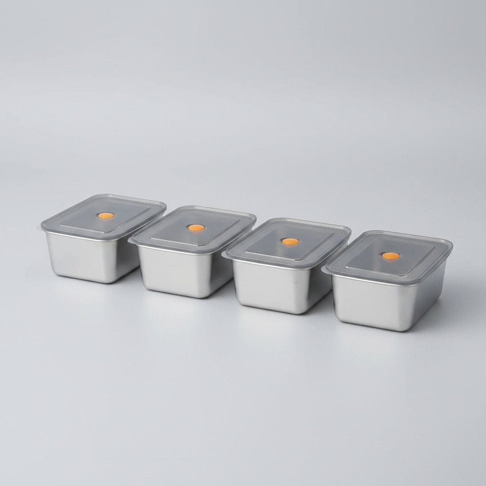 4 Pcs set steel Rectangular shape boxes
