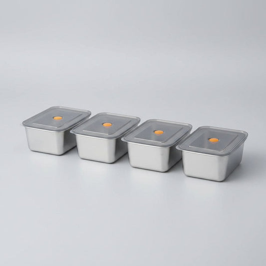 4 Pcs set steel Rectangular shape boxes