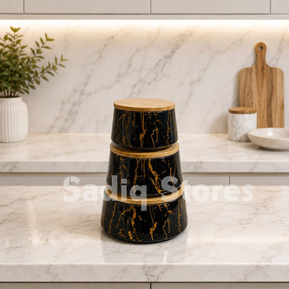 3 Pcs airtight cermic bowl set