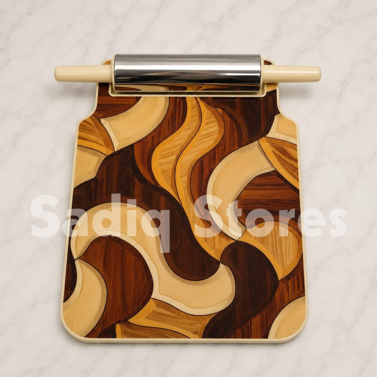 Melamine Chakla Belan with steel rolling pin SQ