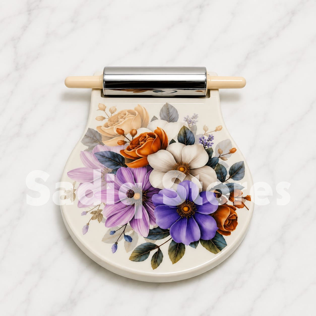 Melamine Chakla Belan with steel rolling pin