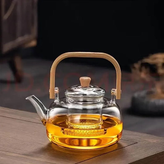 Fireproof Kettle with bambo handle 1000ml