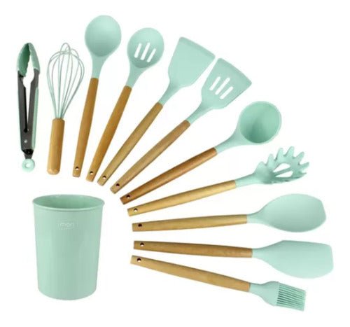 12 pcs Silicone Cooking Spoon Set with stand