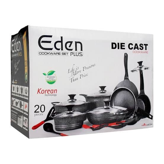 Sonex Eden Plus Die-Cast Marble coated 20-Piece Cookware Set