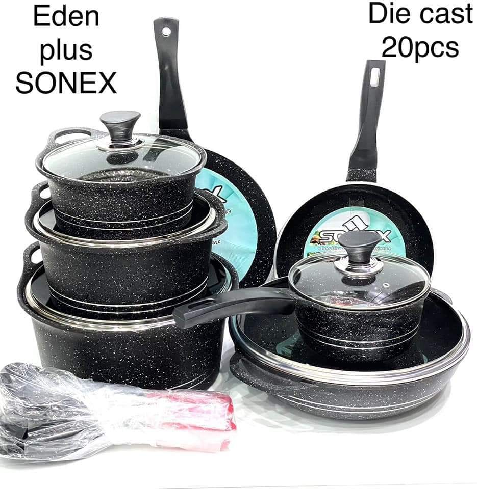 Sonex Eden Plus Die-Cast Marble coated 20-Piece Cookware Set