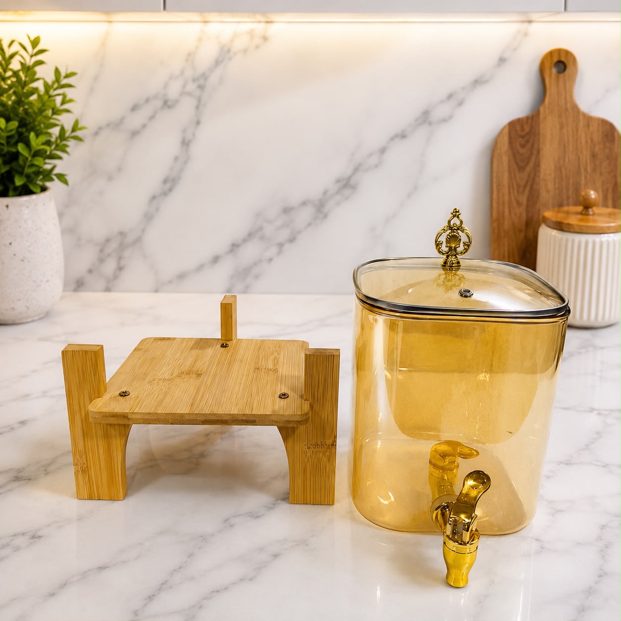 Golden  Beverage Dispenser 4.0 Liter with stand