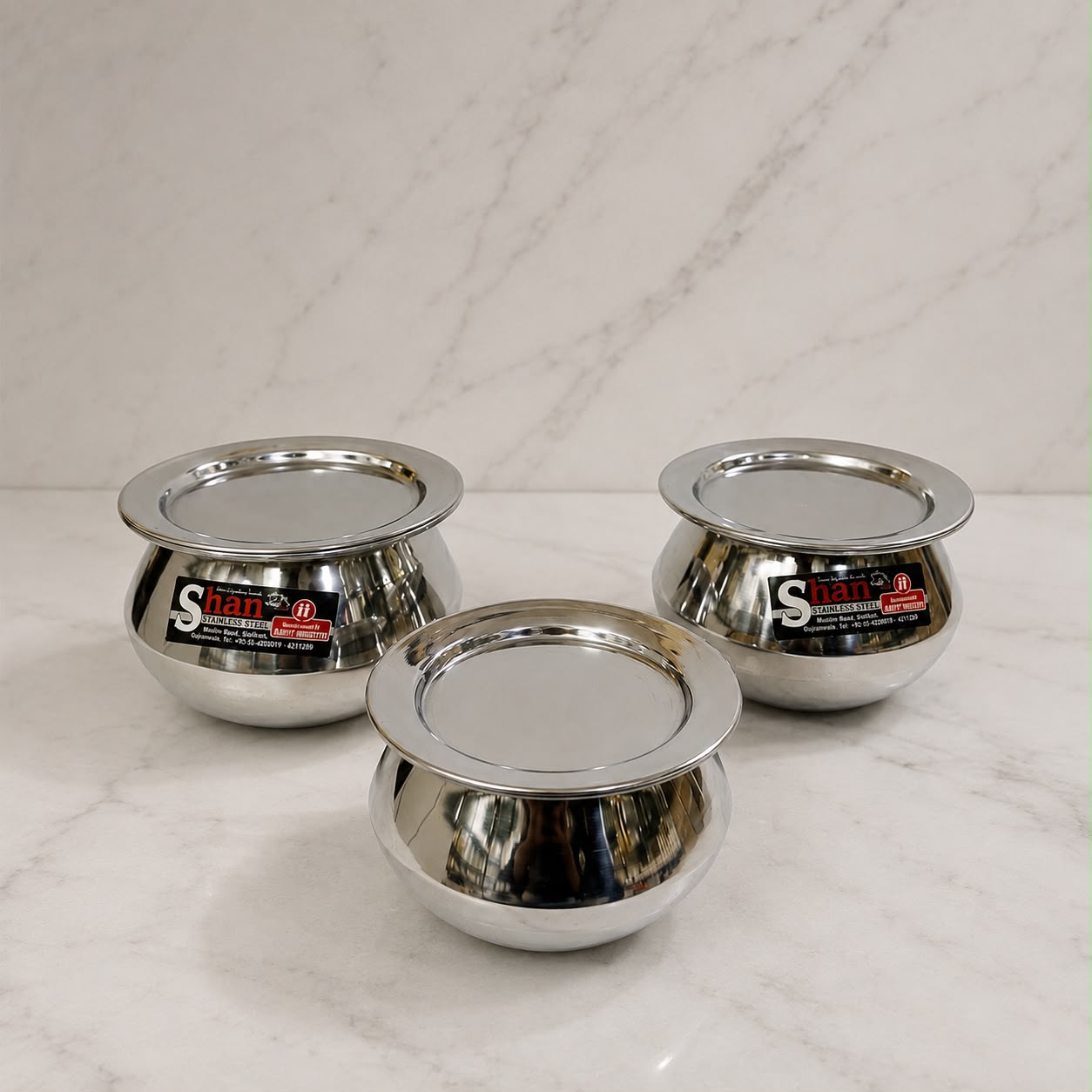 Stainless Steel Handi Set 3 Pieces